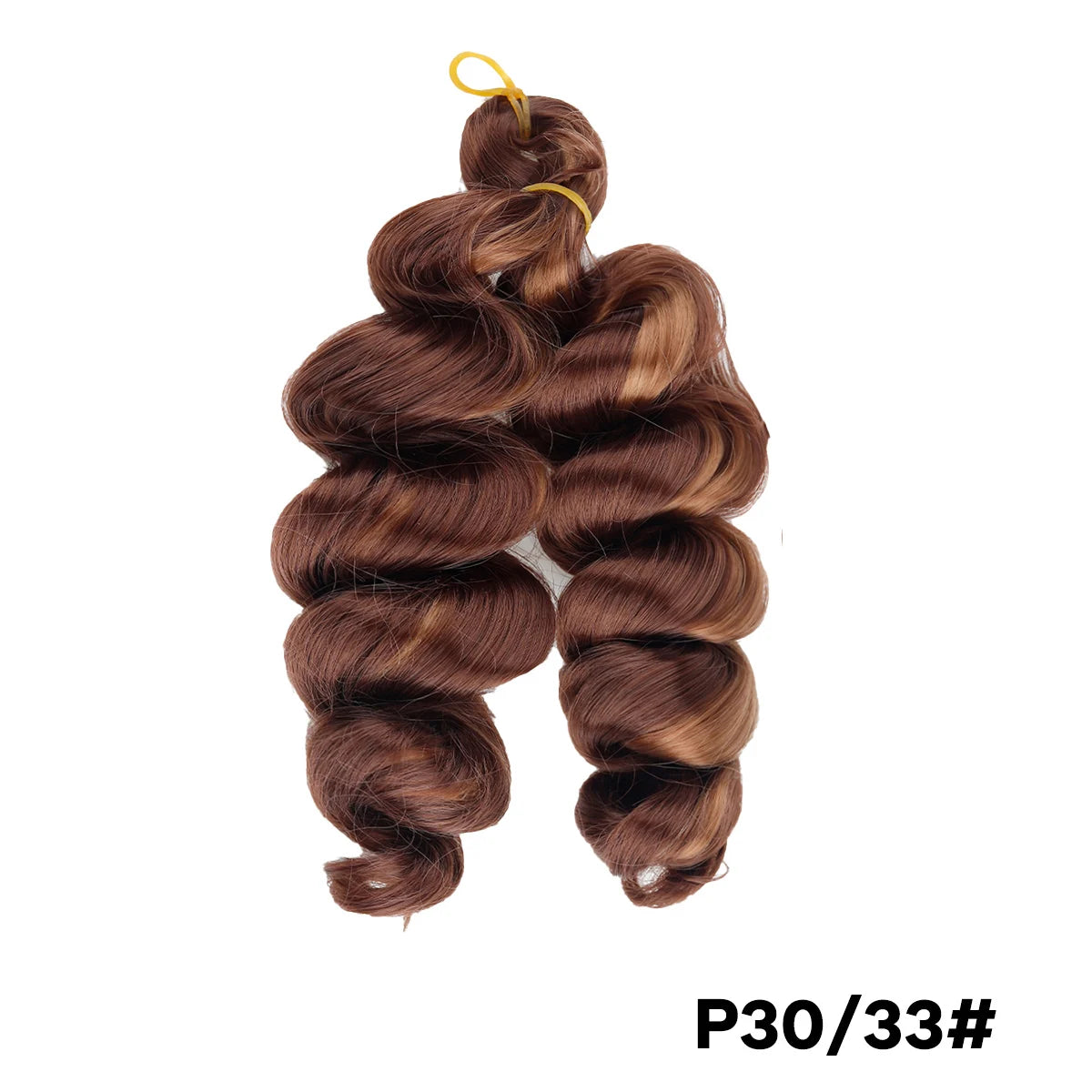 Synthetic Hair Extensions for Boho Braids & Twists French Curl Crochet Braiding wig Ginger Brown Loose Wave Spiral Curl Braiding