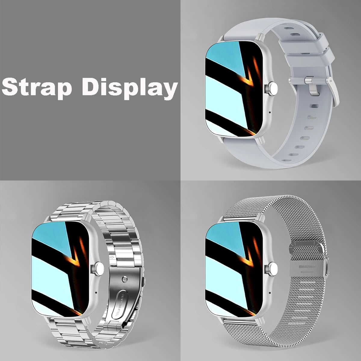 Reloj inteligente impermeable de 1.83'' con respuesta a mensajes, llamadas, monitoreo del sueño, podómetro deportivo y alertas de información para iPhone y Android