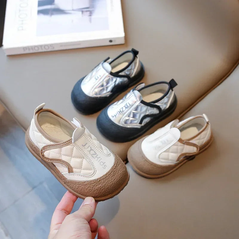 Kids Fashion Cotton Shoes Outdoor Flats Versatile Winter Children's Shoes for Boys Girls Causal Non-slip Toddlers Walking Shoes