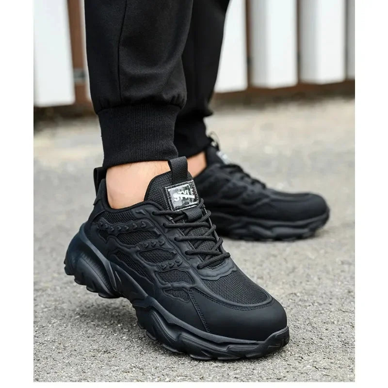 white work shoes lightweight comfortable safety shoes man women work shoes with a steel toe puncture proof safety work sneakers