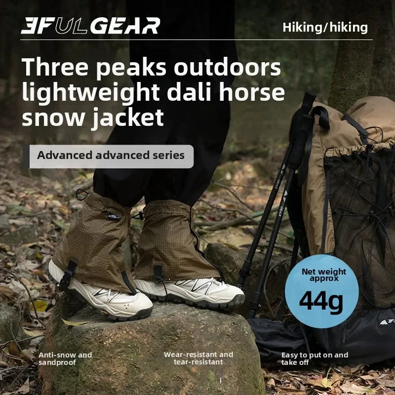 Polainas de senderismo y trekking 3F UL GEAR, polainas de montaña impermeables UHMWPE para camping, protección contra nieve y arena, fundas para zapatos, equipo