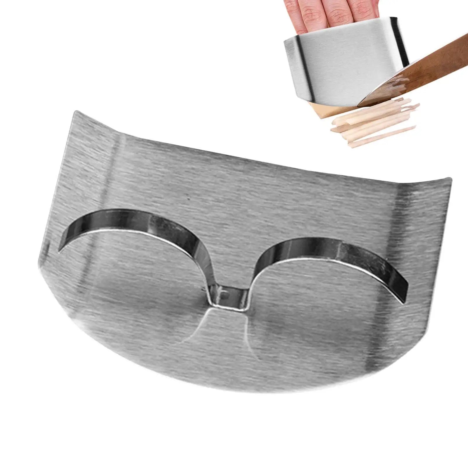 ﻿ Stainless Steel Finger Guards for Cutting, Hand Protector Finger Protector Avoid Injury, Knife Cut Slice Safe Guard