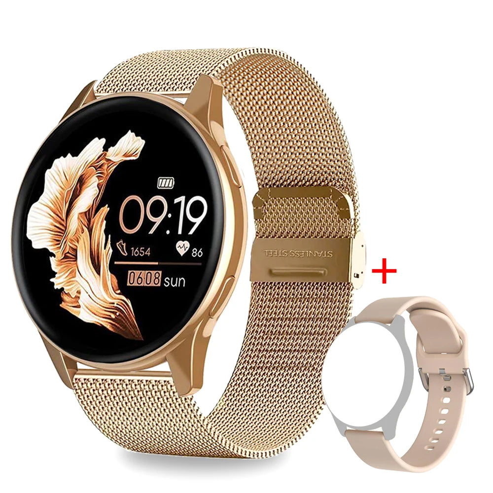 Reloj inteligente, llamadas/marcación inalámbricas, modo multideporte, alertas, para hombres y mujeres, fondo de pantalla personalizable, iPhone/Android