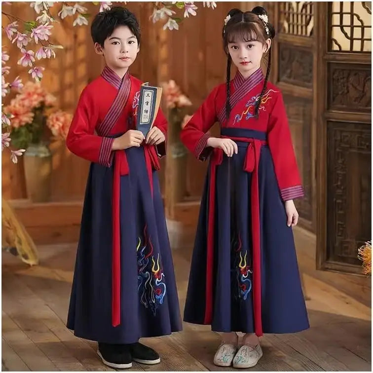 Traje tradicional Hanfu para niños