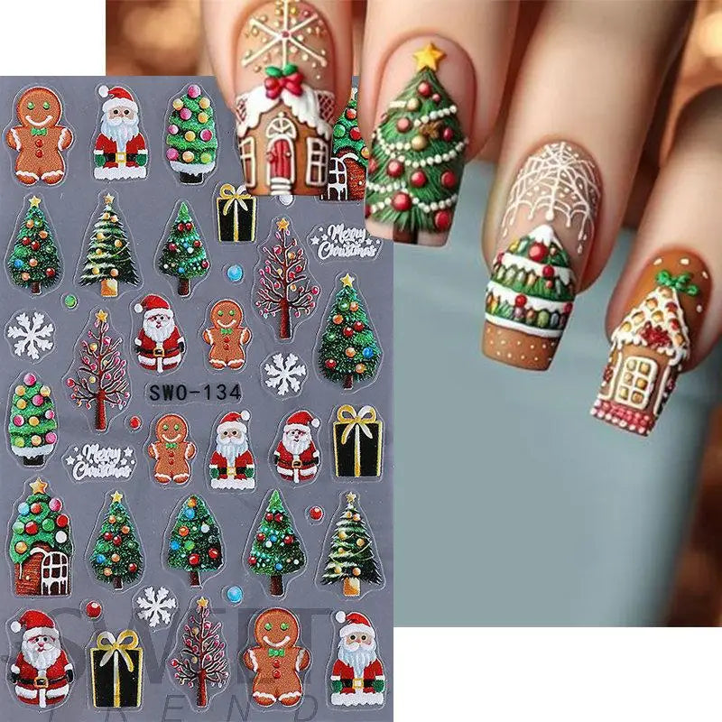 5D Christmas Nail Stickers