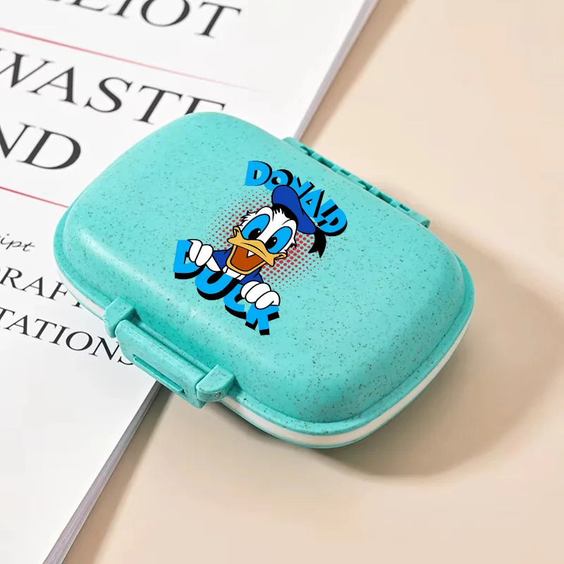 Disney Mickey Mouse Candy Box Cartoon Crystal Stickers Medicine Organiser Boys Girls Portable Kawaii Boxes Child Birthday Gift