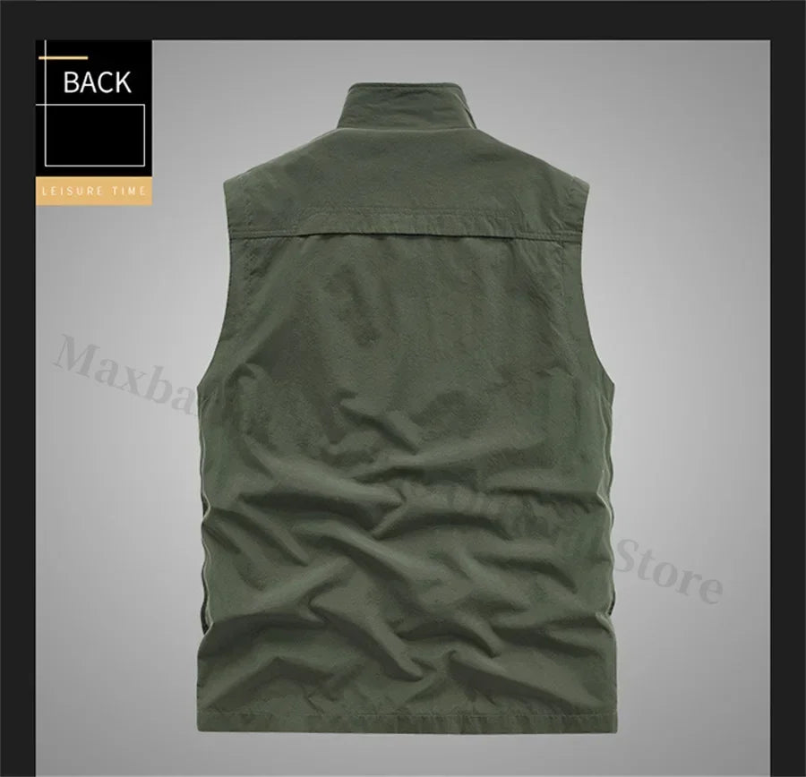 Sleeveless Jacket Vest Men Summer Cargo Climbing Hunting Waistcoat Club Photographer Fishing Vests Camping Working Clothes