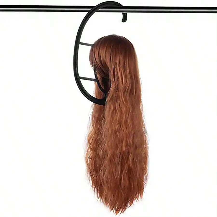 15 Inch Wig Hanger, Portable Hanging Wig Holder Stand, Collapsible Wig Display Hanger, Wig Rack for Multiple Wigs and Hats