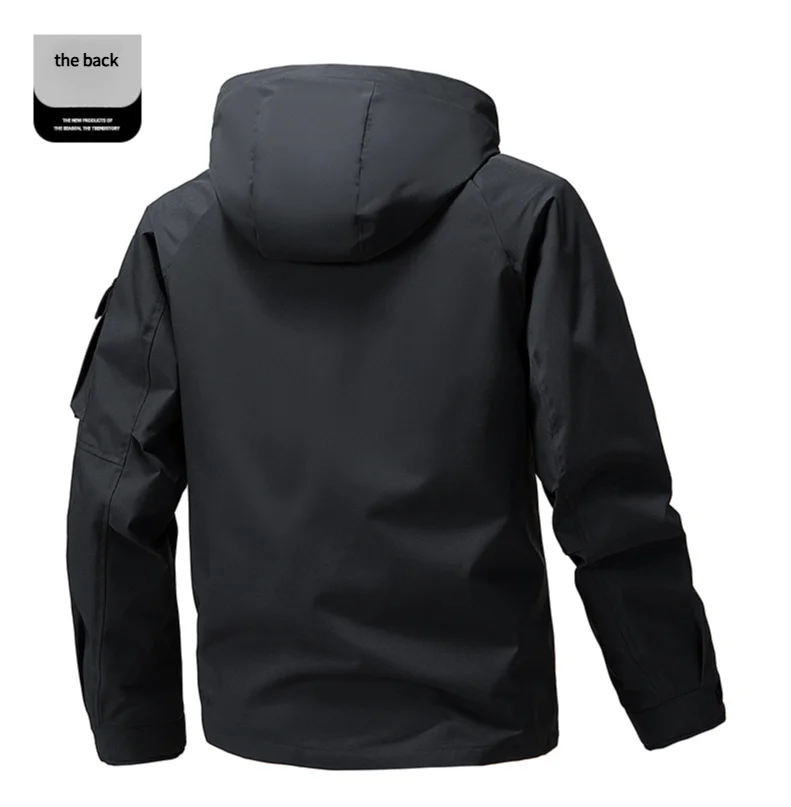 Men's three anti-punching jacket new jacket men's spring and fall fashion tide hooded workwear handsome casual versatile
