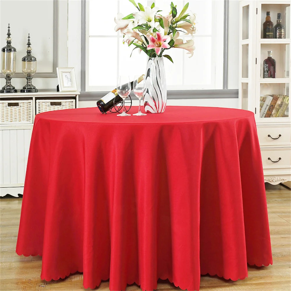 1Pcs. Solid Color Tablecloth, Round Tablecloth, 300cm Diameter, Tablecloth, Restaurant Tablecloth, Hotel Tablecloth, Hotel Tablecloth