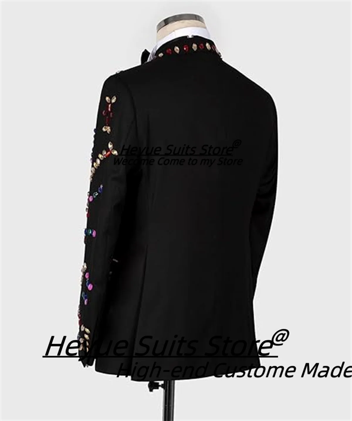 Elegant Customized Luxuly Prom Men Suits High-end Groom Wedding Tuxedos 2 Pieces Sets Party Male Blazers Business Costume Homme