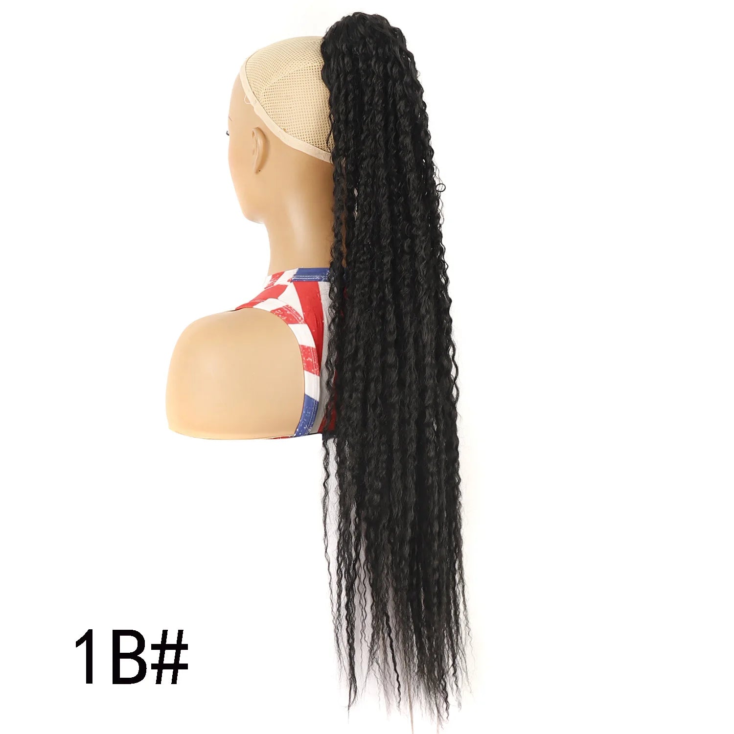 Long Afro Kinky Curly Drawstring Ponytail, Heat-resistant Synthetic Hair, Voluminous Style for Parties & Photoshoots