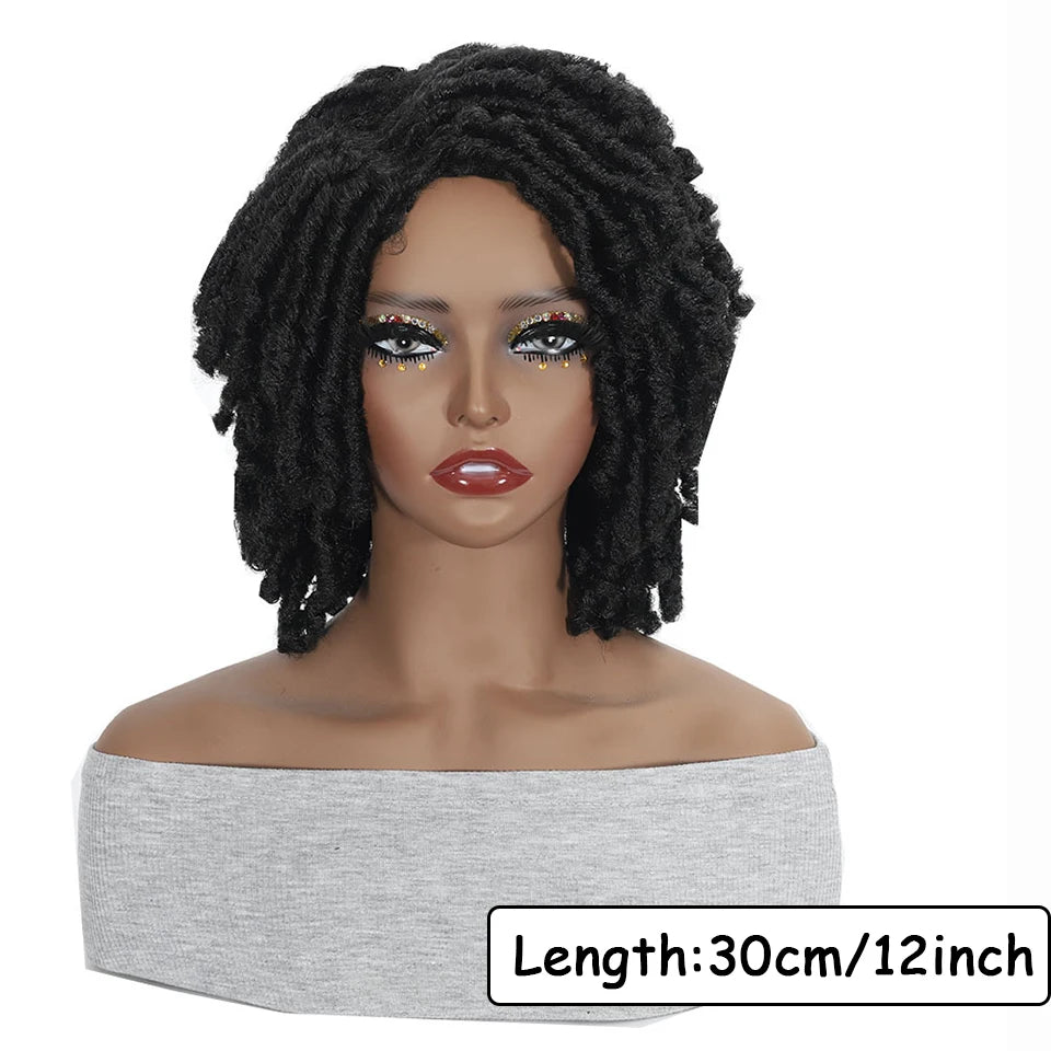 Pelucas de rastas para mujeres, niños y hombres de raza negra, peluca rubia corta rizada, pelucas afro grandes trenzadas, pelucas sintéticas trenzadas retorcidas