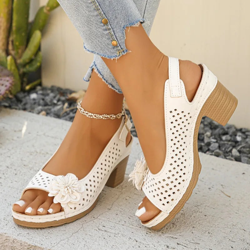 Sandalias retro sin cordones para mujer: elegantes, cómodas y atemporales