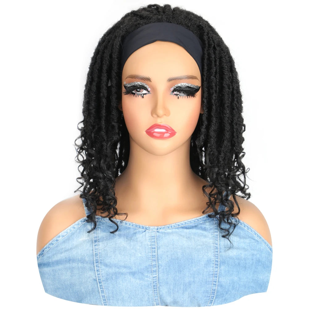 Peluca con diadema de rastas Ombre