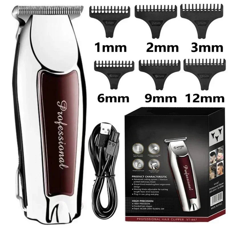 Hair Clipper Cordless Hair Cutting Machine Electric Hair Clipper Professional Haircut Barber DLC Blade Trimmer for Men Clippers