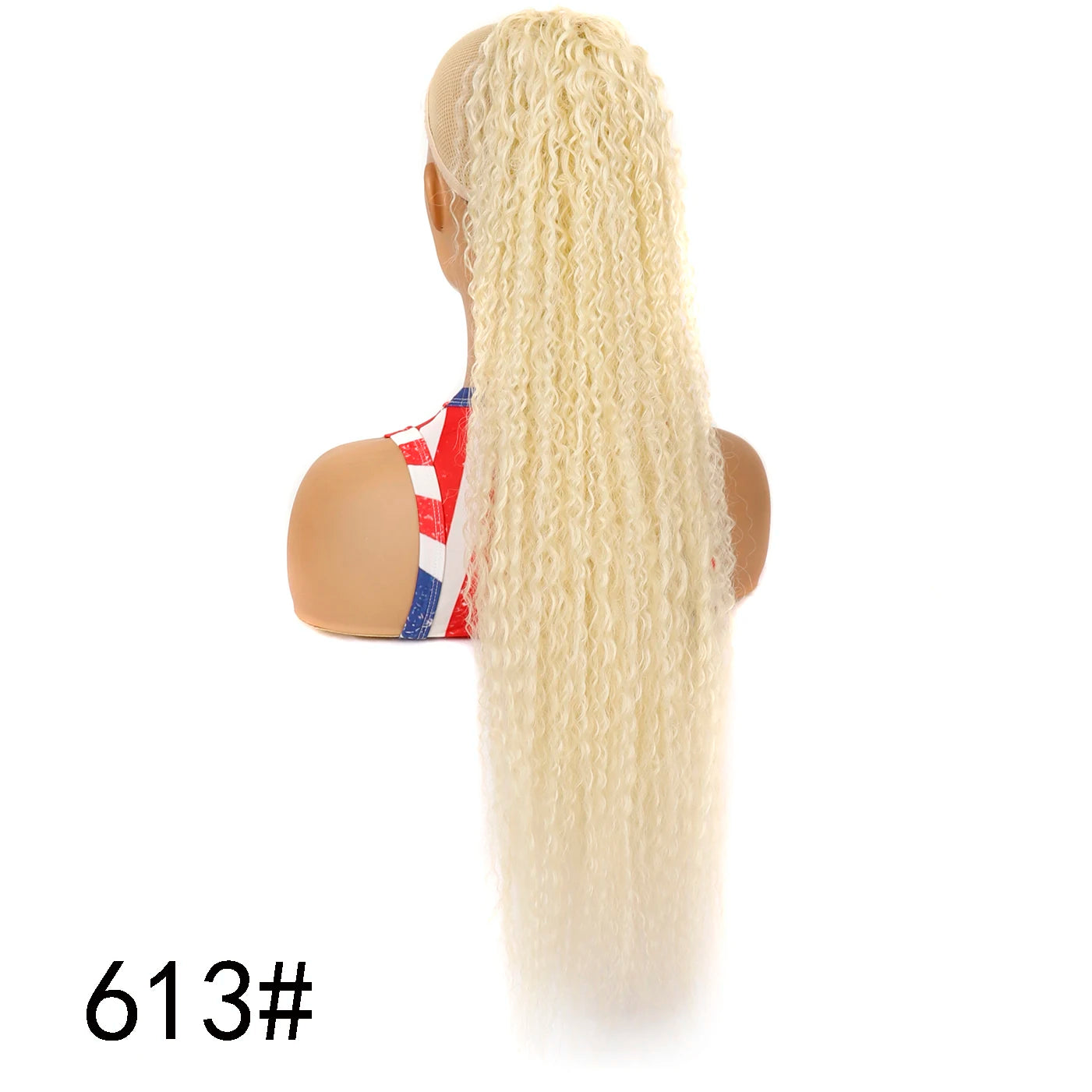 Long Curly Drawstring Ponytail for Women Synthetic Kinky Curly Ponytail Hair Extensions 32inch Afro Curly Hairpieces Fake Tail