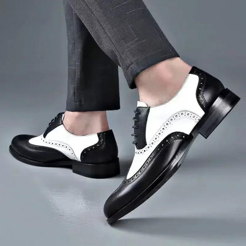 Designer's Classic Men's Formal Shoes, Lace Up Shoes, Plus Size Pointed Business Casual Comfortable Men's Wedding Formal Shoes