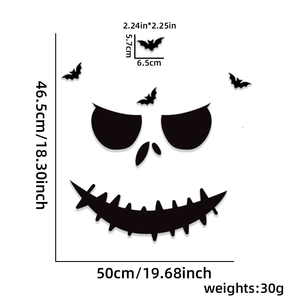 Halloween Decorations,Skeleton,Pumpkins,Halloween Horror Door Stickers,Ghost Festival,party Decor,felt Wall Stickers,Room Decor