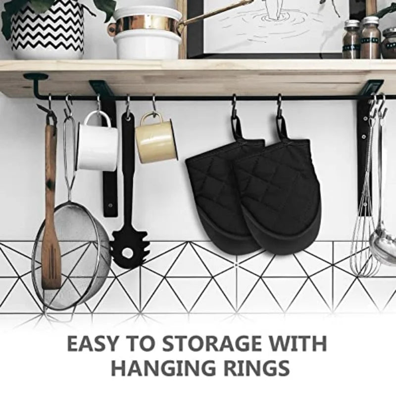 Gants de cuisine résistants à la chaleur (500 °F), gants de cuisine antidérapants pour grillades, gants de cuisine sûrs pour la cuisine