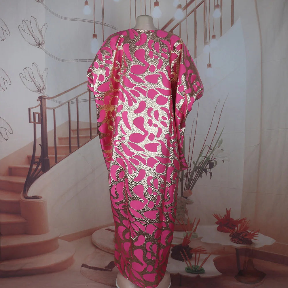 Top Fashion turkey dresses for women luxury Jacquard fabric african clothes Loose african dresses for woman
