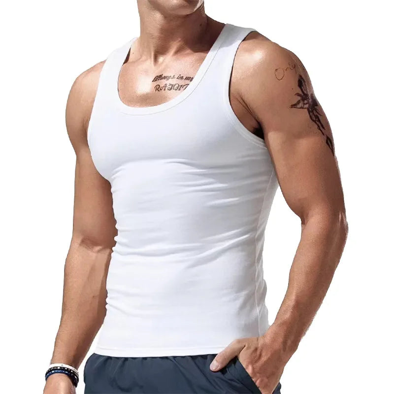New Vest Fashionable Summer Trend Simple Hot Selling Comfortable Sports and Leisure Base Sleeveless Vest for Men