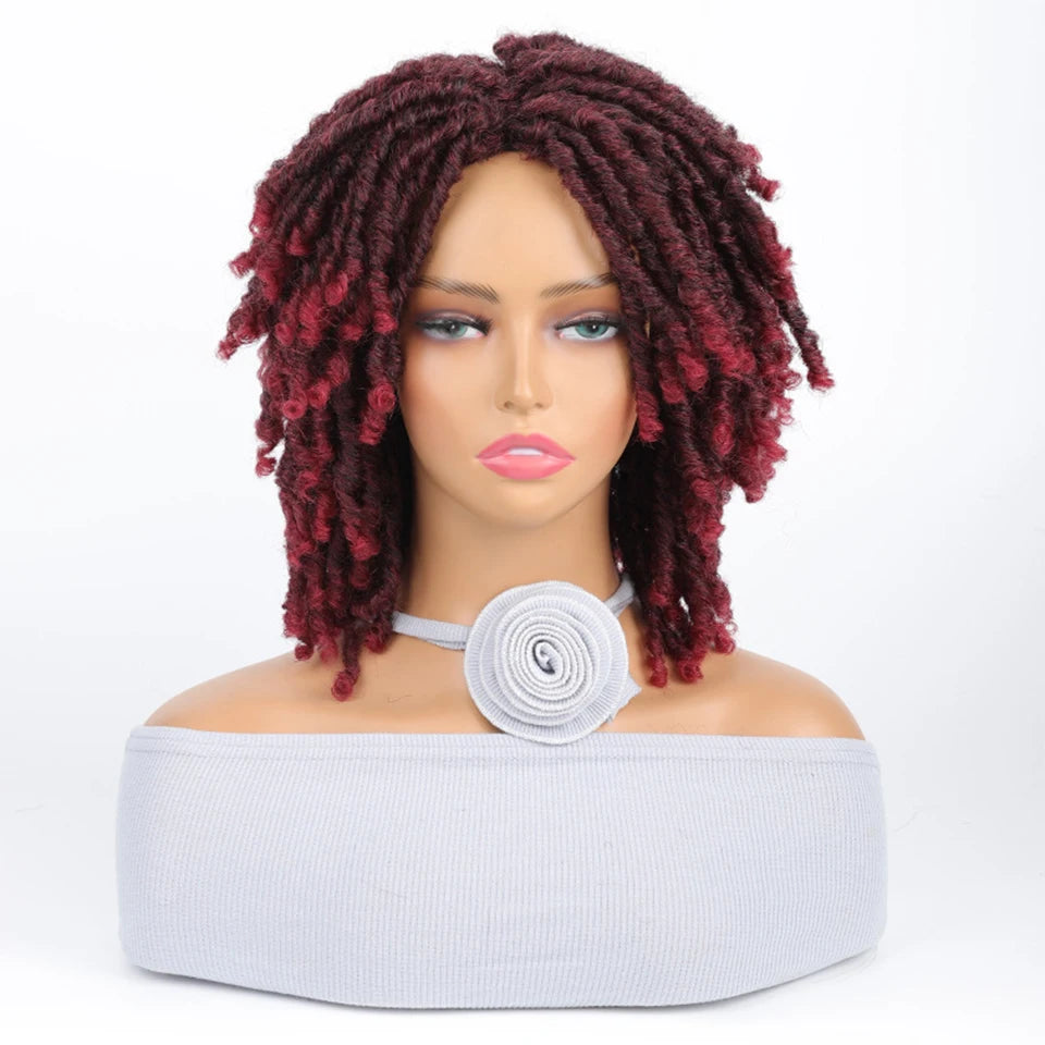 Pelucas de rastas para mujeres, niños y hombres de raza negra, peluca rubia corta rizada, pelucas afro grandes trenzadas, pelucas sintéticas trenzadas retorcidas