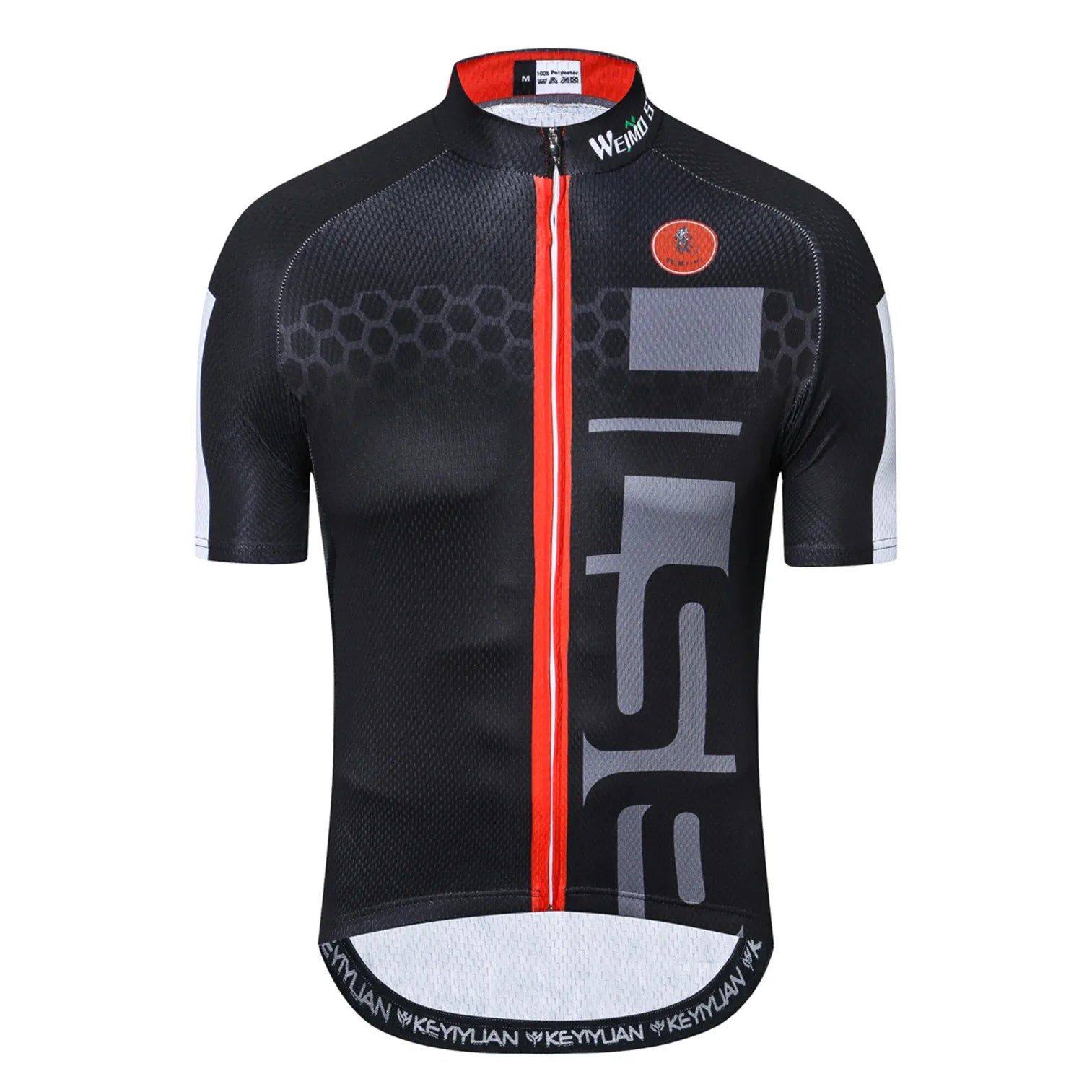 Maillot de Ciclismo para Hombre, Bicicleta de Montaña, Carretera, MTB, Camiseta de Verano, Ropa de Ciclismo de Carreras, Uniforme, Chaquetas, Blanco y Rojo