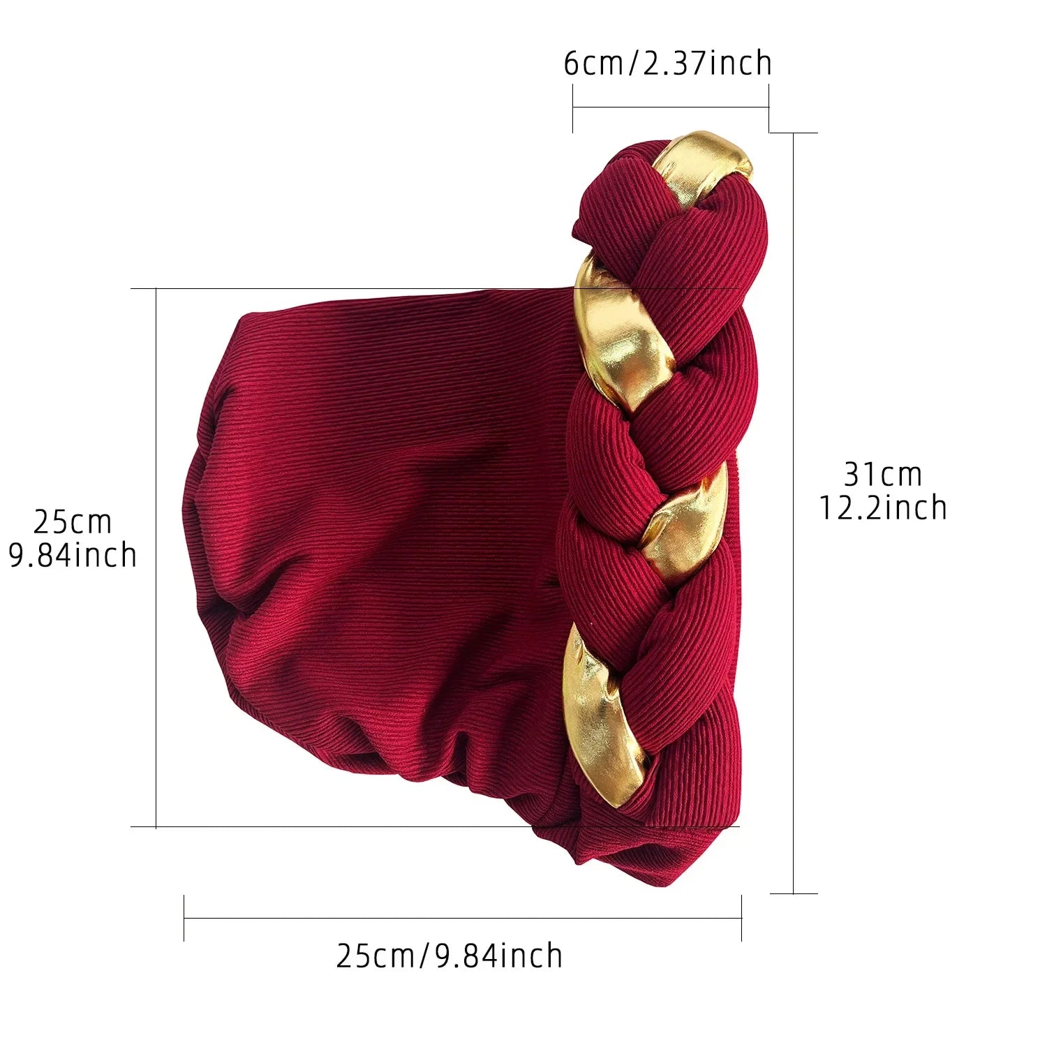 Moda Africana Turbante Africano Gorros Autogele Turbante para Mujer Envolturas de Cabeza Musulmanas Femeninas
