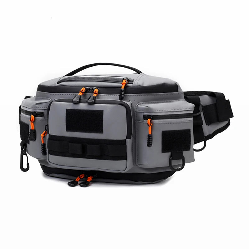 Fishing Lure Waist Bag Large Fish Box Accessories Outdoor Sports Tackle Gear Belt Bag Multi-pockets Crossbody Fishing Bag