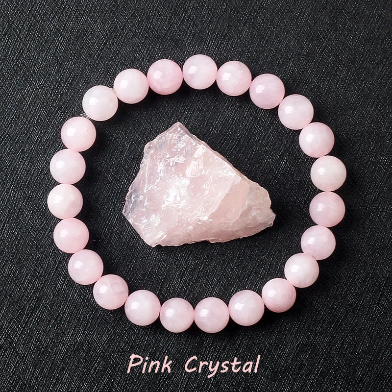 Pulsera de amatista genuina con cristales naturales para mujer, pulsera de amatista hecha de cuentas de piedra natural real, purificante para el cuerpo.