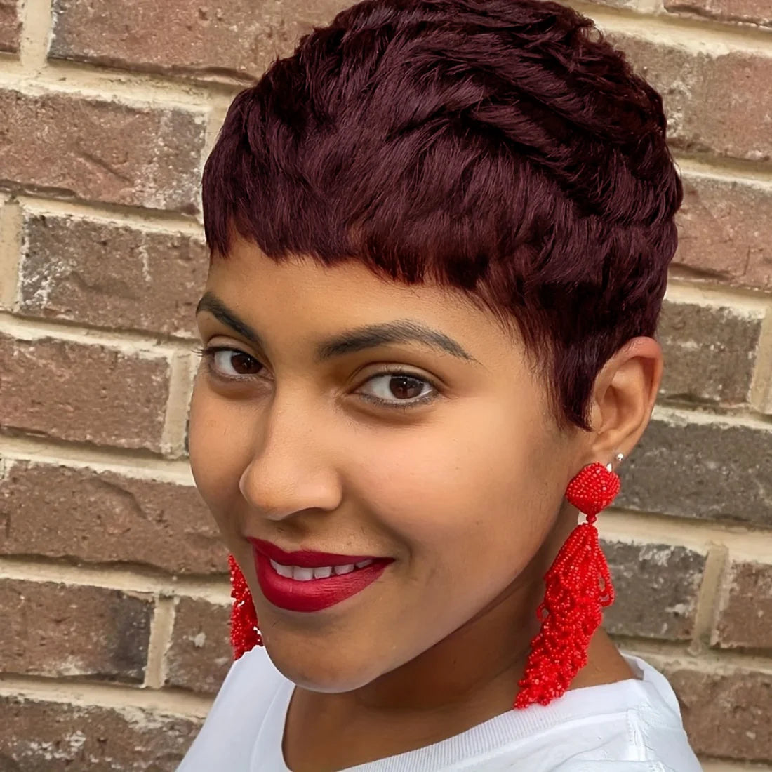 Pelucas de corte Pixie corto, cabello humano, peluca Pixie corta ondulada para mujeres, negro natural 99J, pelucas de cabello brasileño, peluca completa hecha a máquina