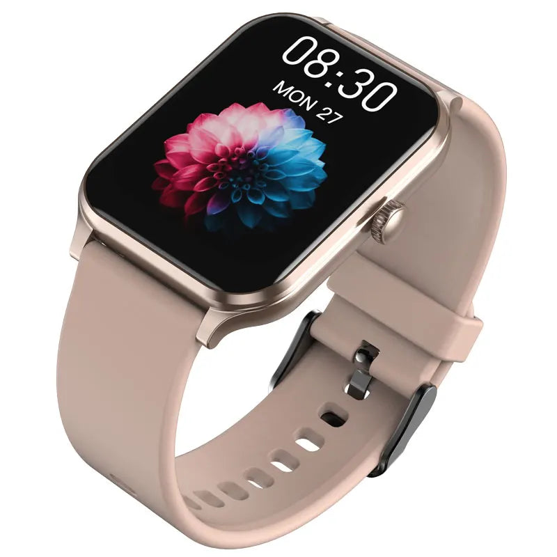 Smartwatch para mujer, rastreador de actividad física, podómetro, monitor de sueño, compatible con teléfonos Android e iOS, oro rosa.