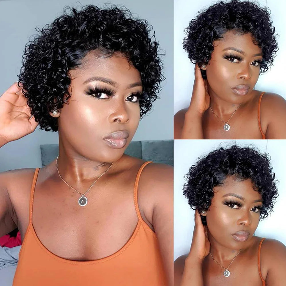 Short Curly Pixie Wig