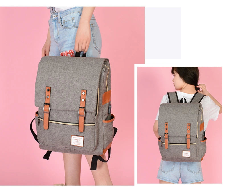 Backpack, Casual Large-Capacity Laptop Bag, Student School Bag, Multi-Functional Bag, Outdoor Travel Backpack, Unisex Bag