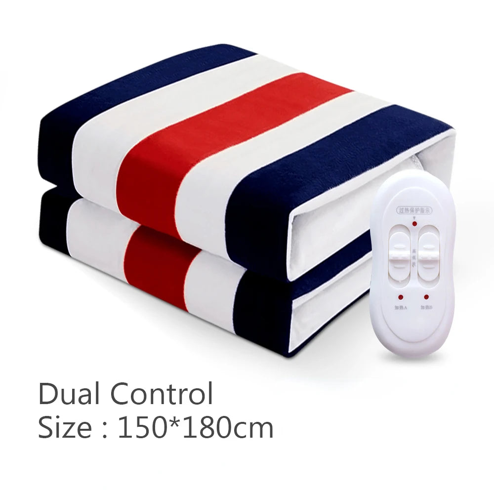 Manta Eléctrica de 110V 220V, Calentadores Más Gruesos, Sábana Térmica para Cama de Hogar, Colchón Calefactable, Termostato de Invierno, Almohadillas Calefactoras Dobles para Calentar el Cuerpo