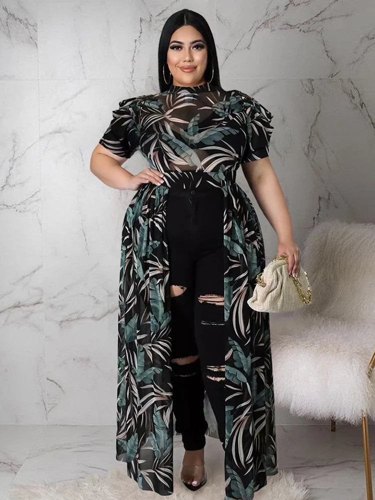 Blouses for Women Fashion Summer Lady Elegant Chiffon Blouse Plus Size Dress Tops 4xl 5xl Wholesale Bulk Dropshipping