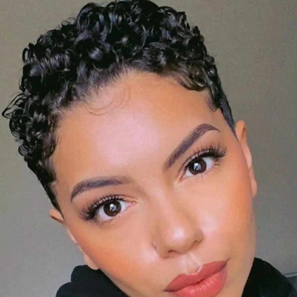 Short Afro Pixie Wig