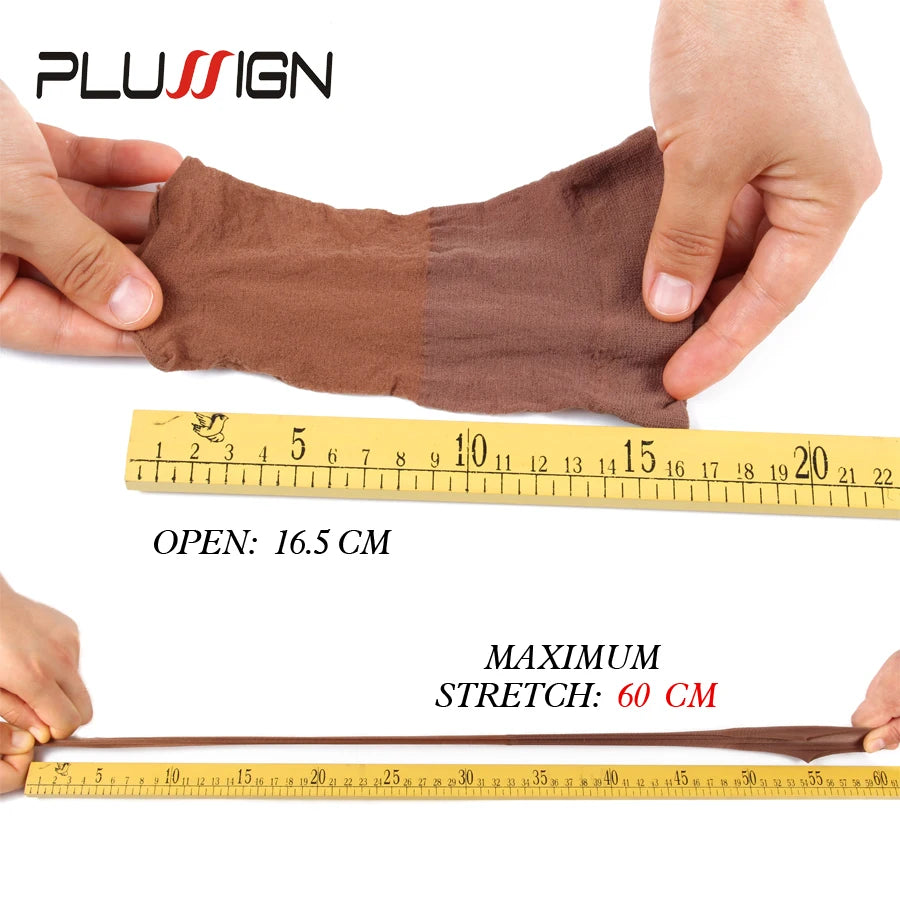 Top Stocking Wig Cap Hair Net For Weave 2pcs Hair Wig Nets Black Brown Stretch Mesh Wig Cap For Making Wigs Free Size