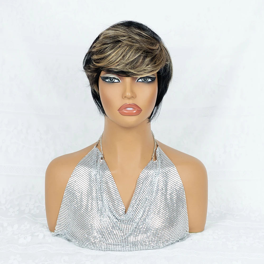 Ombre Blonde Pixie Wig