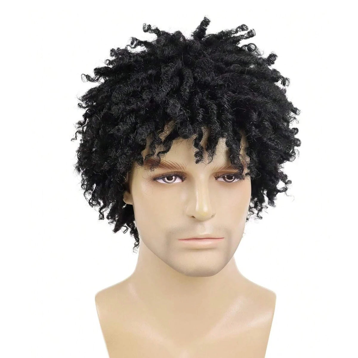 Dreadlock Wig Male Short Braided Wigs Dreads Men Guys Short Synthetic Afro Twist Faux Locs Braid Wig