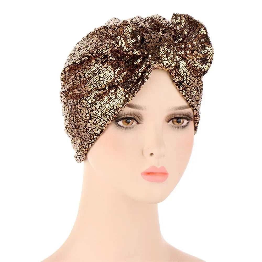 Sombrero turbante indio nuevo con nudo y lazo para mujer, hijab musulmán, pañuelo africano para la cabeza, gorro, gorro para pérdida de cabello, gorro de quimioterapia, pañuelos para la cabeza