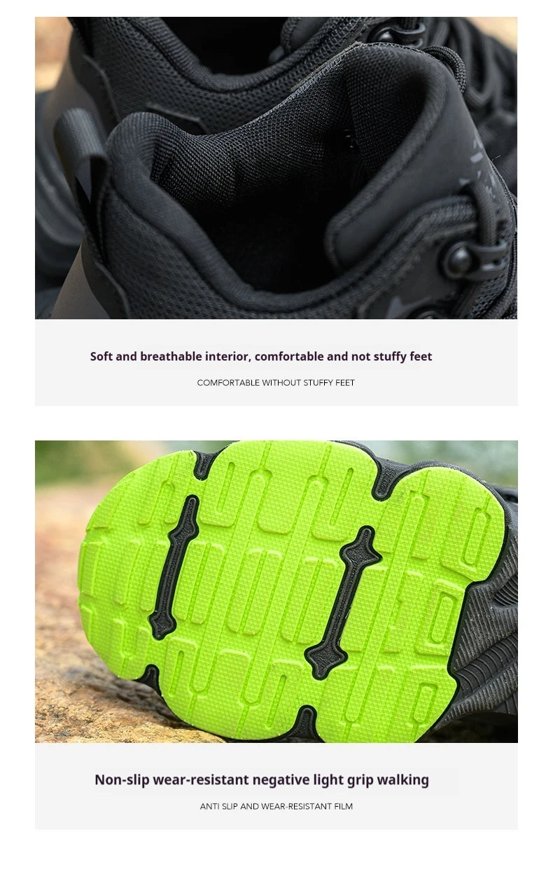 Work Safety Shoes For Men Breathable Indestructible Boots Non-slip Industrial Construction Shoes Male Footwear Protective Boots
