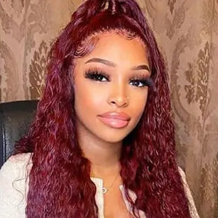 Burgundy Deep Wave Wig