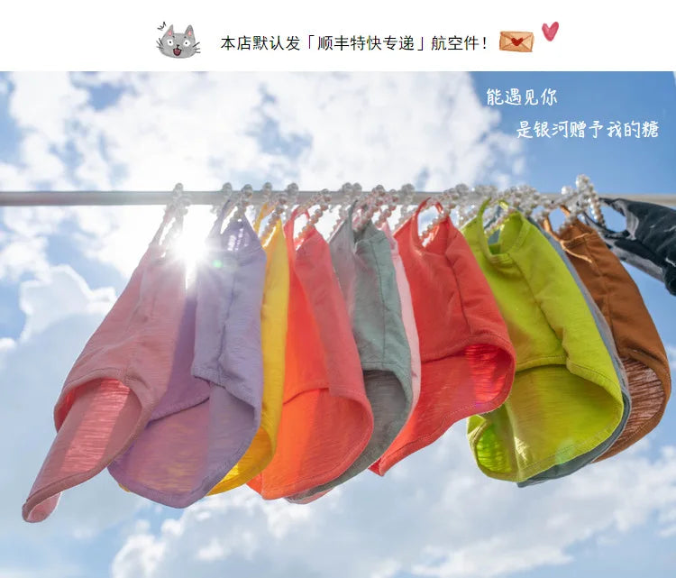 Vêtements pour chat, gilet pour chat, bretelles en coton multicolores, vêtements pour chat sans poils, gilet de protection du ventre avec climatisation Devon