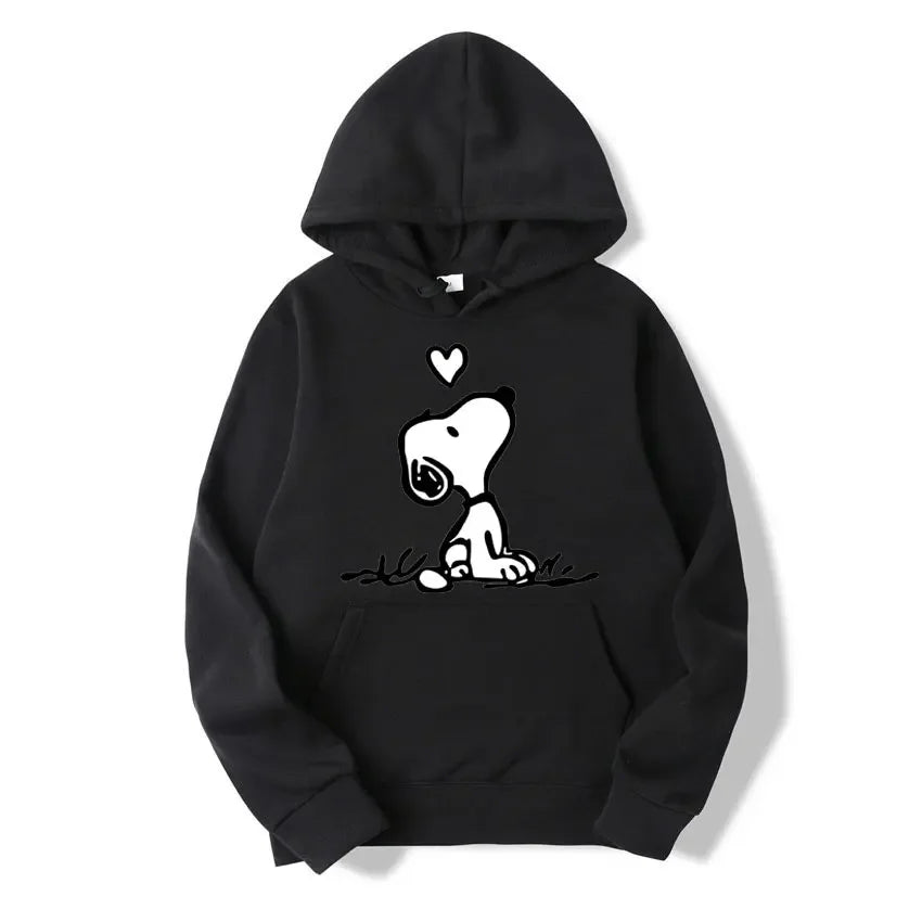 American Cartoon Comics Snoopy Hoodie Women Man Pullover Tops Spring Autumn Men New Casual Couple Sweatshirt Clothing