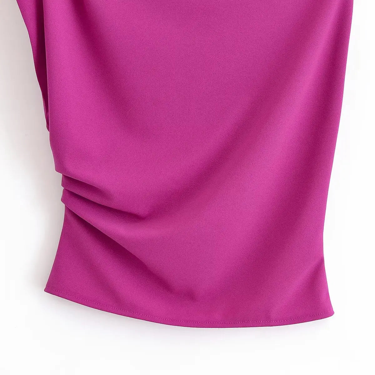 Women's Tops T-shirt Summer New Chic Slim Ruched Fashion Joker Summer T-shirt Tops Women's Street Fashion Youth Travel Tops
