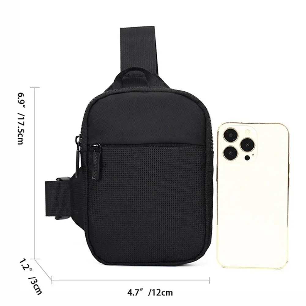Minibandolera para hombre y mujer, casual, de nailon, impermeable, para exteriores, correr, ciclismo, viajes, para teléfono