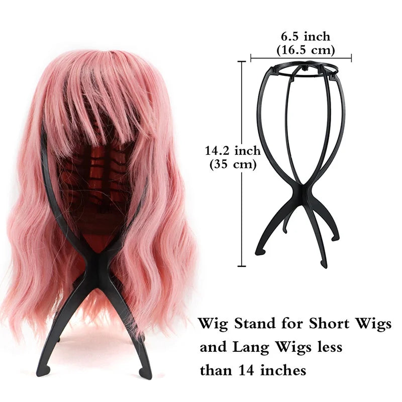 1 soporte de peluca de alta calidad, multiusos, para gorro, peluca, cabello, cabeza, plegable, de plástico flexible