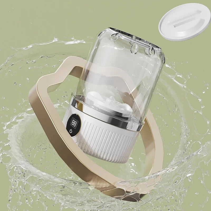 Mini vaskemaskin husholdning elektrisk vaskekopp undertøy sokker liten trådløs lading vaskemaskin